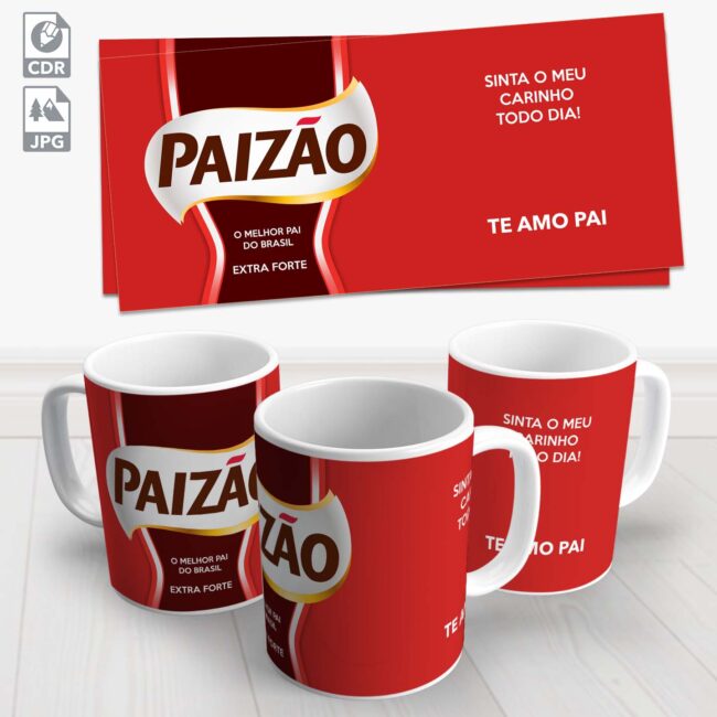 Arte caneca dia dos pais paizao