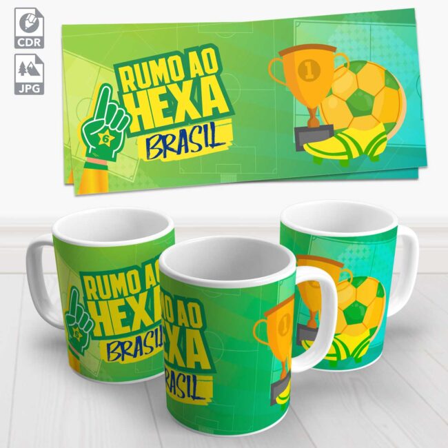 caneca canarinho selecao brasileira copa 2