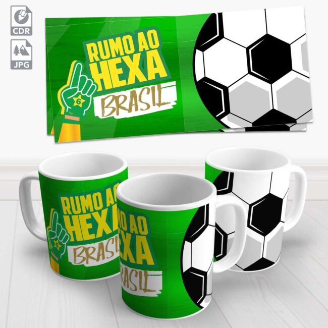 caneca canarinho selecao brasileira copa 3