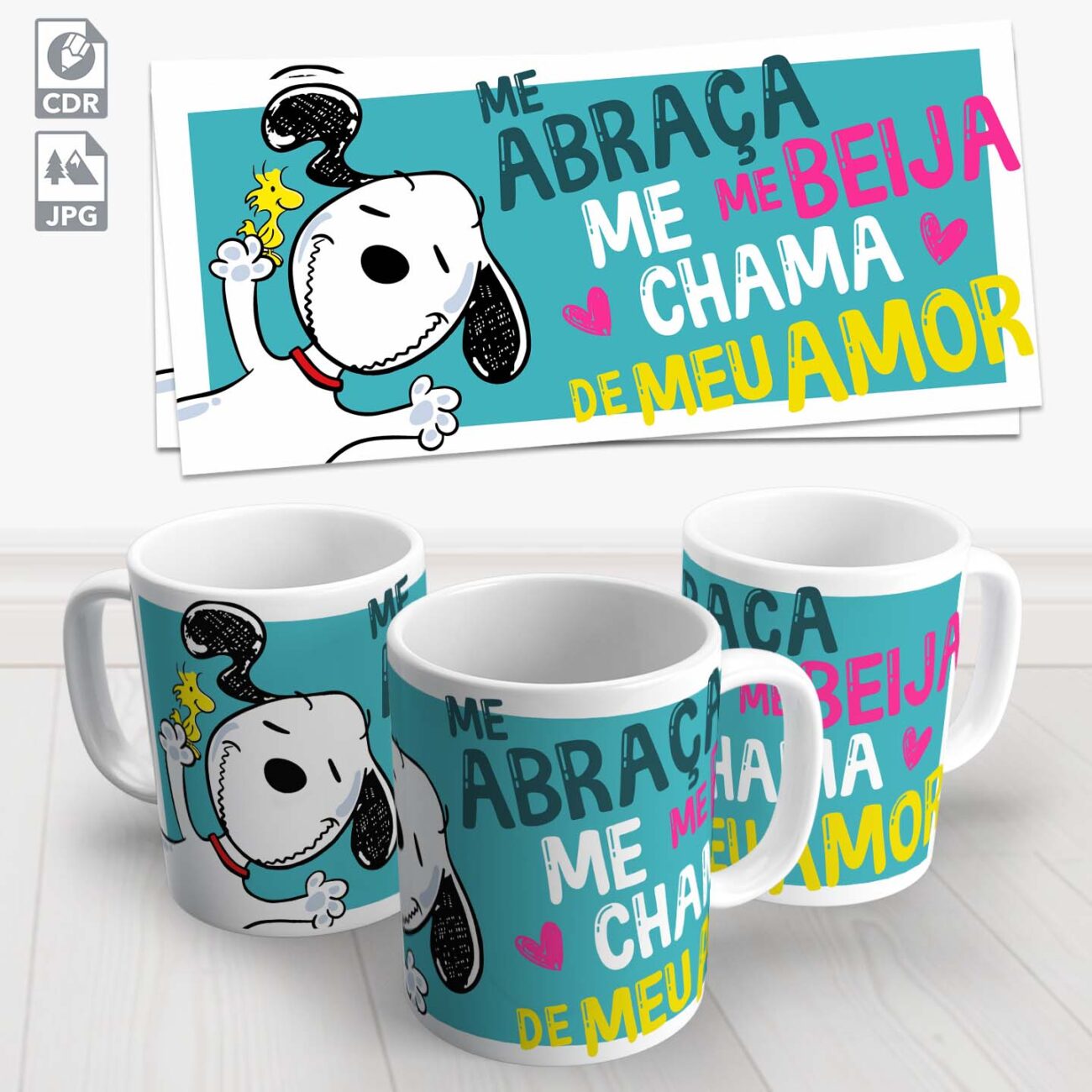 caneca dia dos namorado snoop me abraca me beija me chama de meu amor