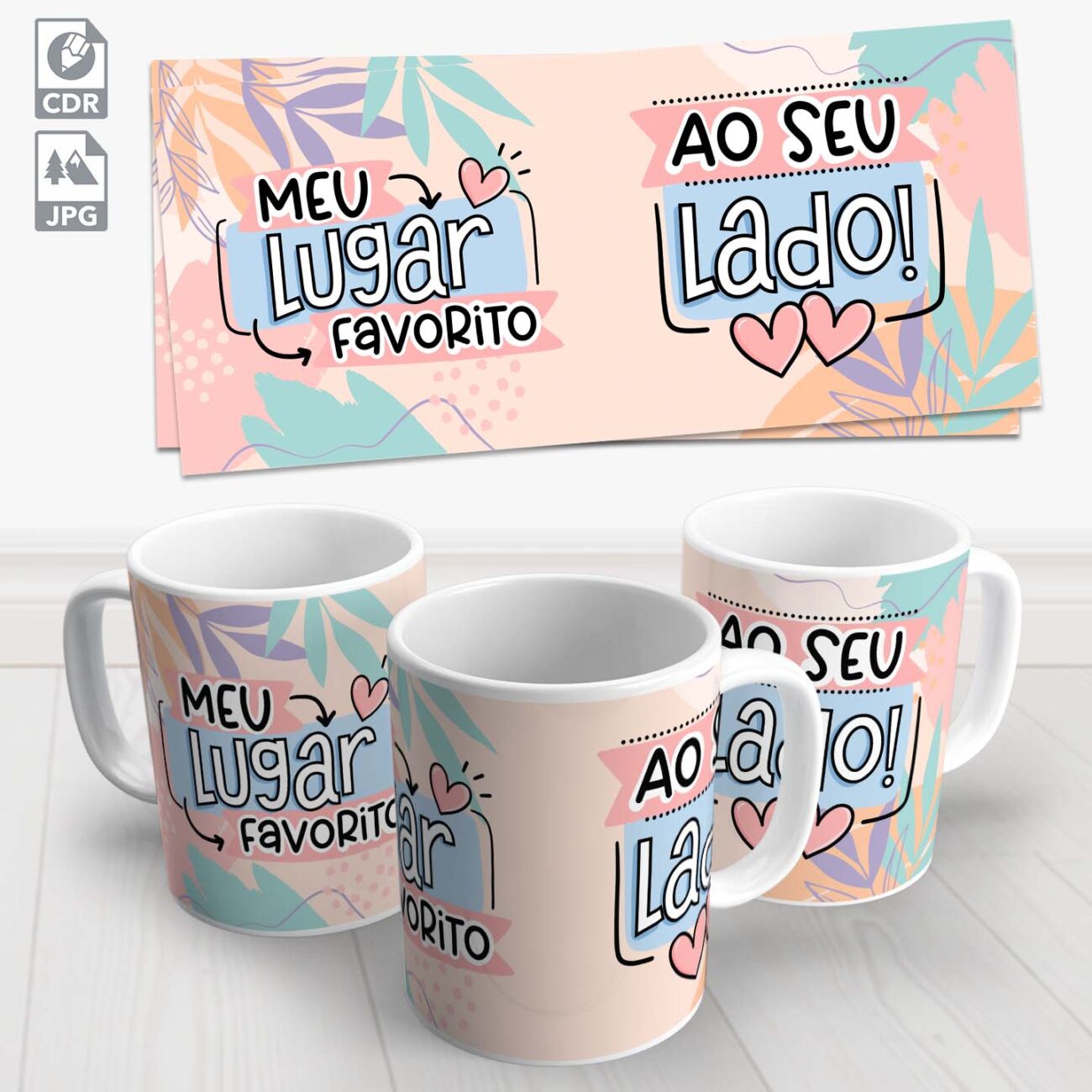 caneca dia dos namorados meu lugar favorito e ao seu lado