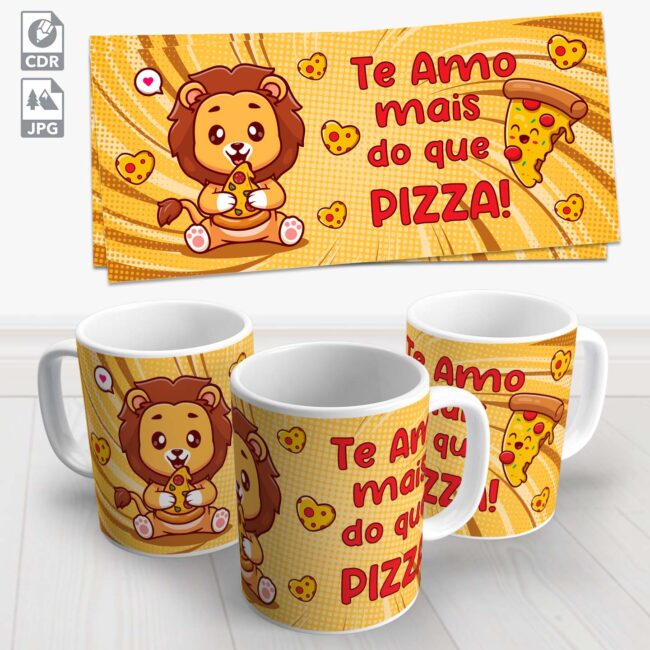 caneca dia dos namorados te amo mais que pizza