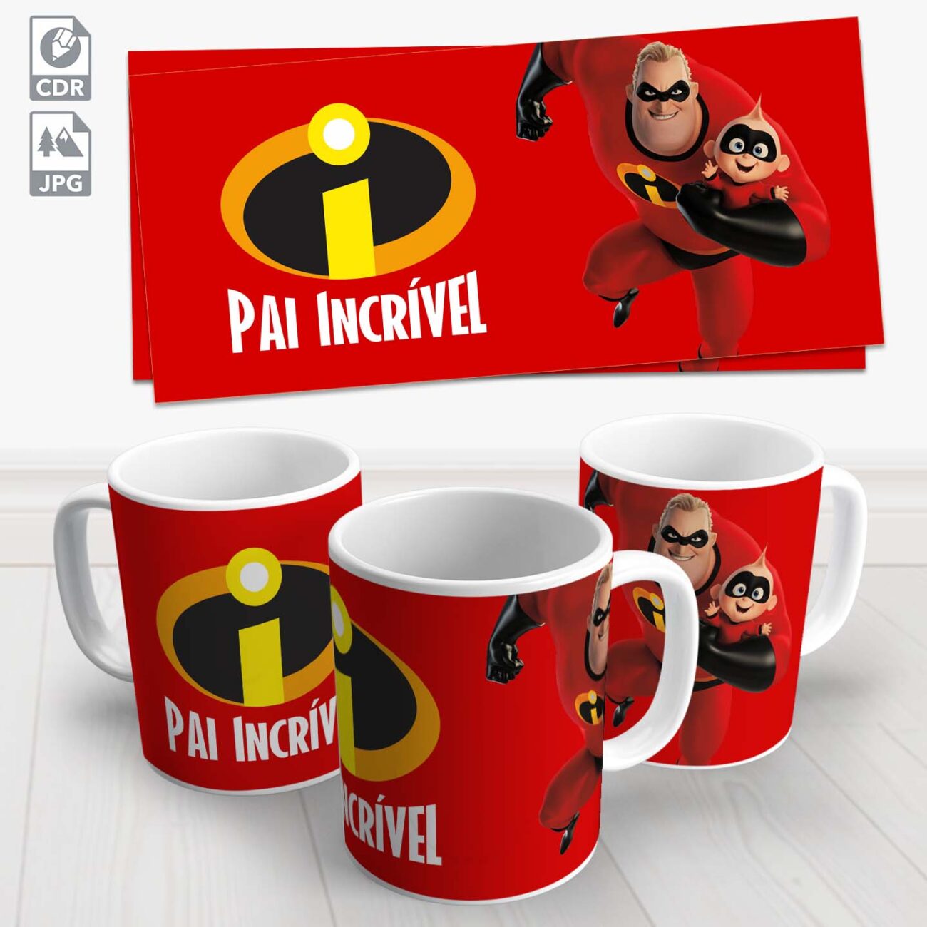 caneca dia dos pais pai incrivel