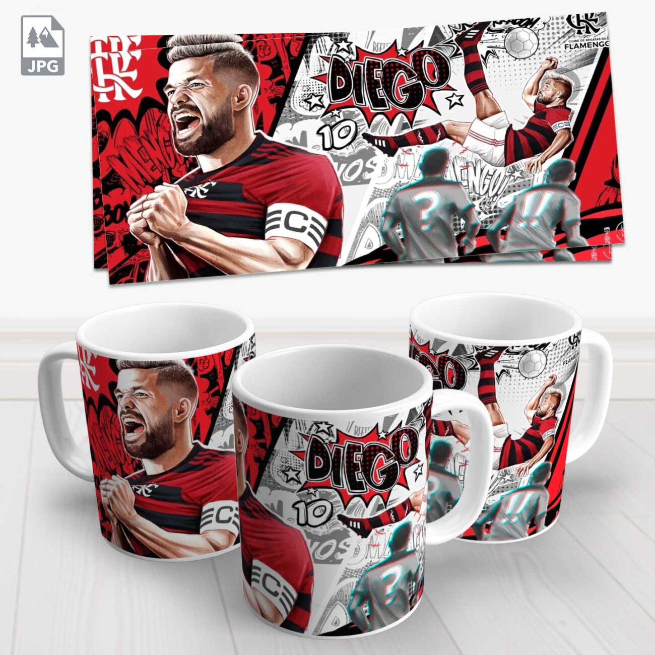 caneca flamengo diego