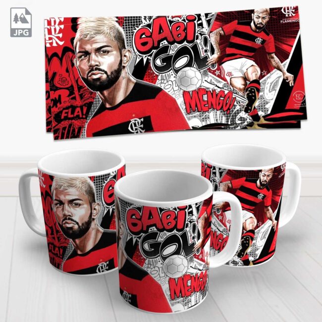 caneca flamengo gabi gol