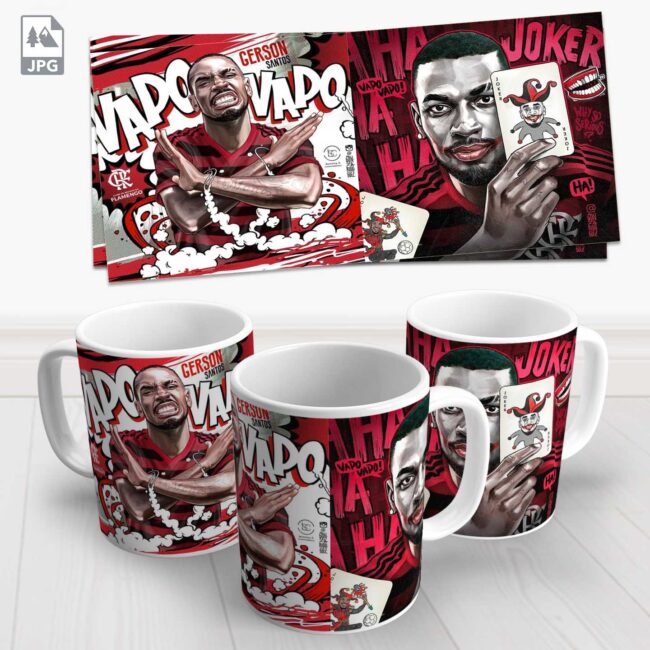 caneca flamengo gerson vapo vapo