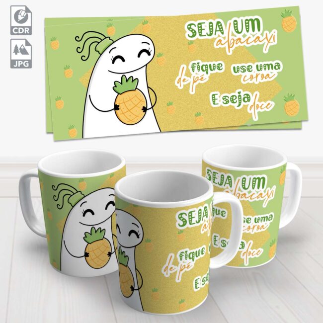 caneca flok seja um abacaxi