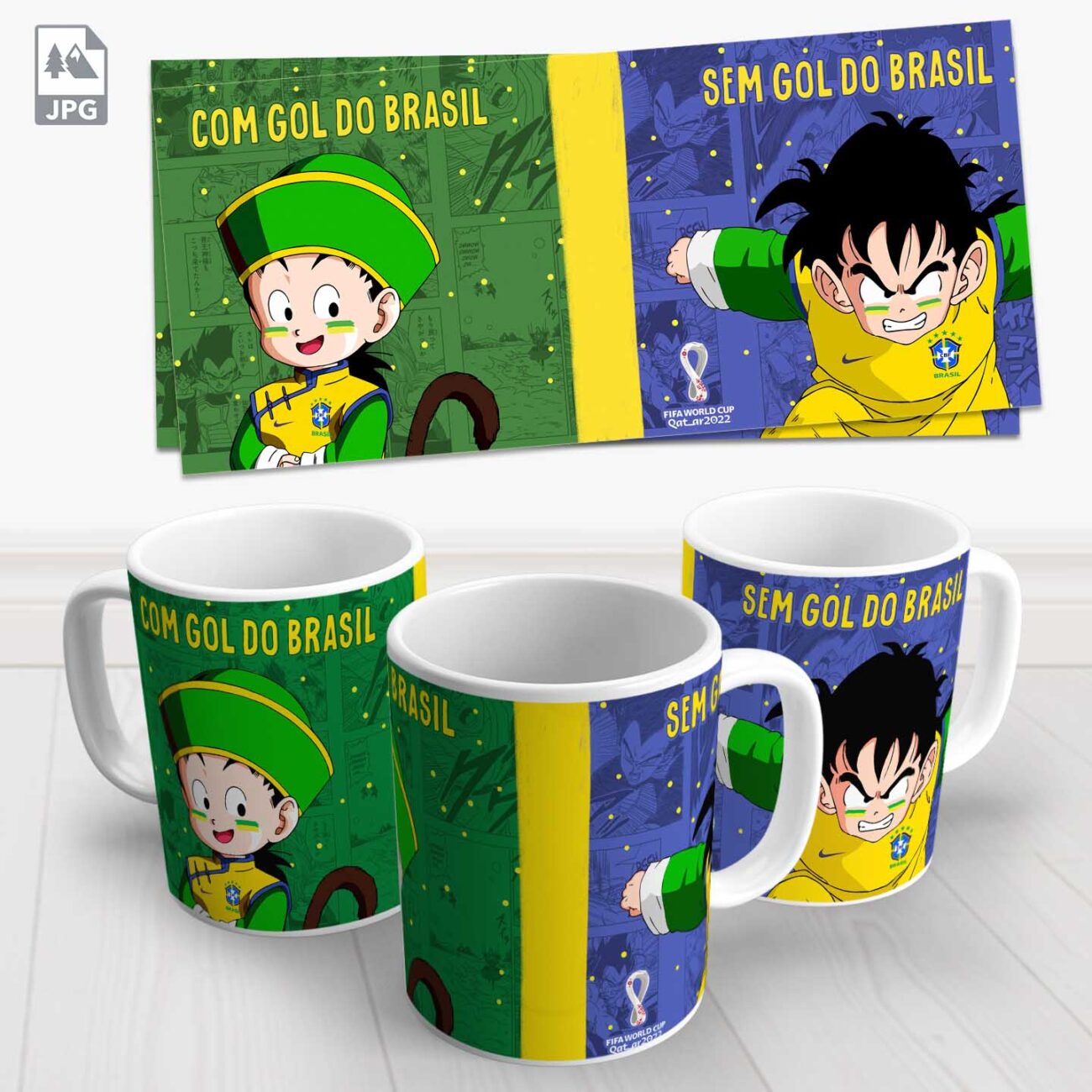 caneca gohan brasil copa