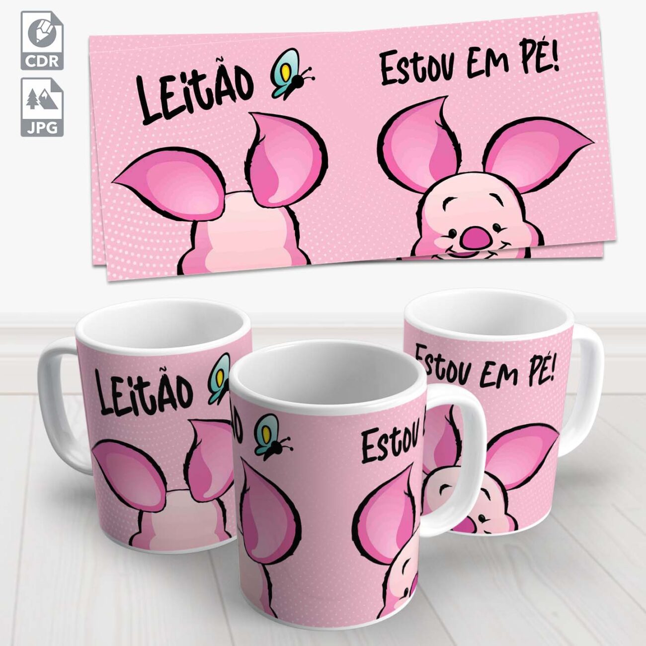 caneca leitao ursinho pooh