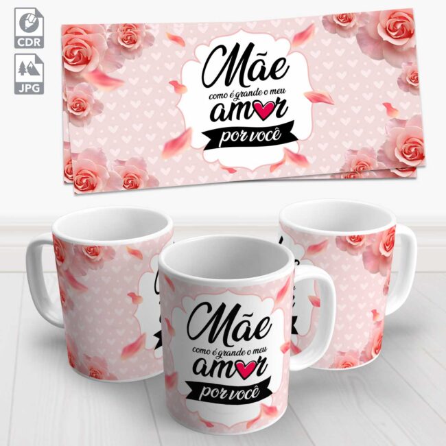 caneca mae como e grande o meu amor por voce