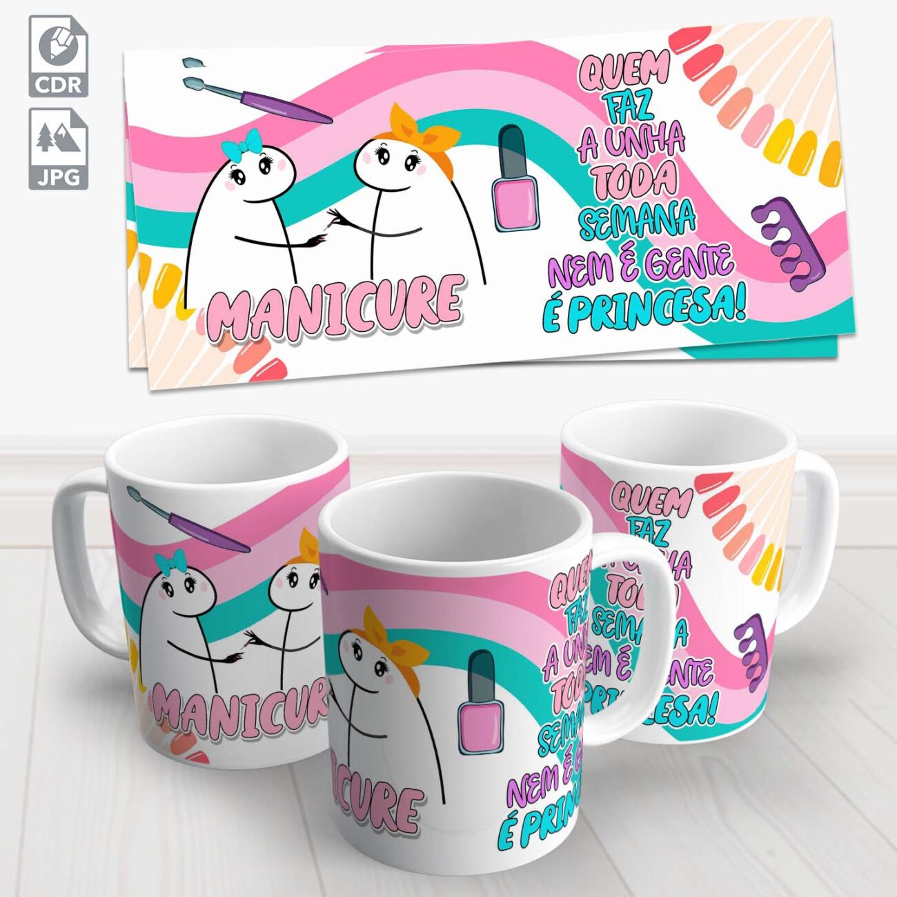 caneca manicure flork