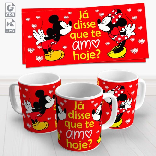 caneca mickey e minnie namorados