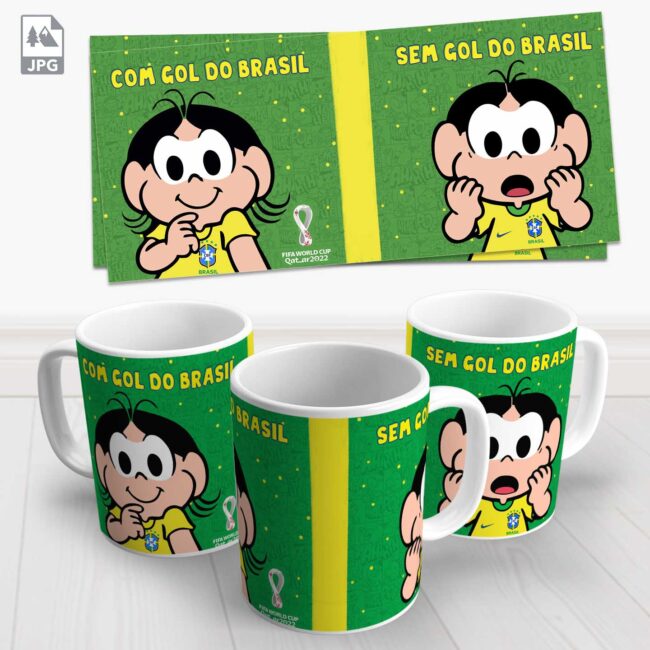 caneca monica brasil copa