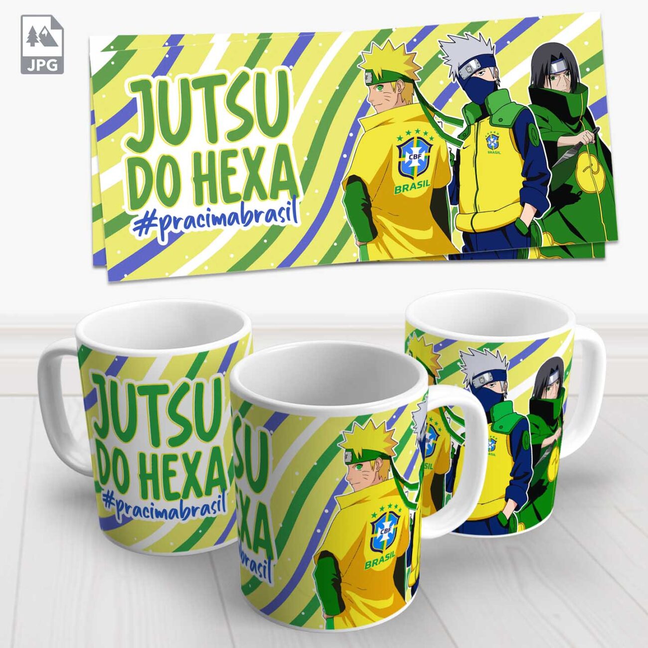 caneca naruto copa qatar brasil