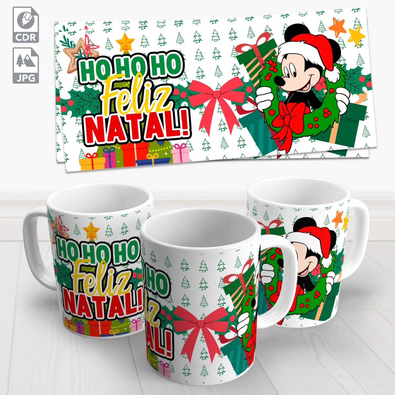 caneca natal mickey 3