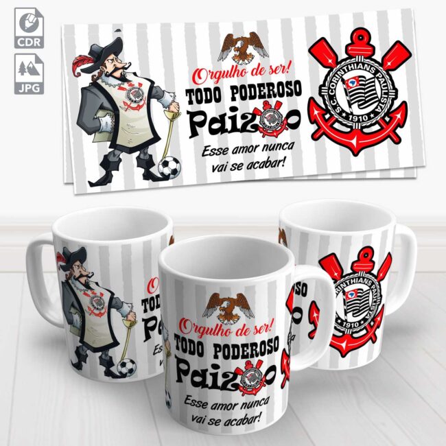 caneca paizao corinthians