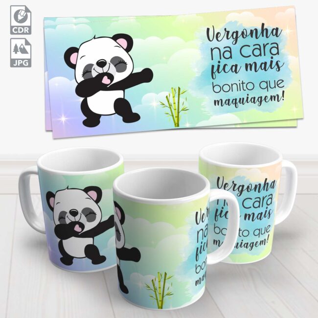 caneca panda frases