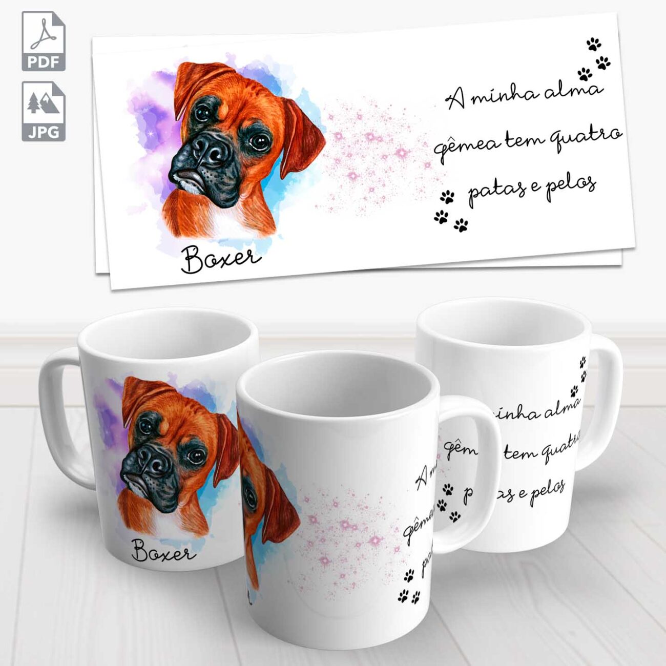 caneca pet boxer