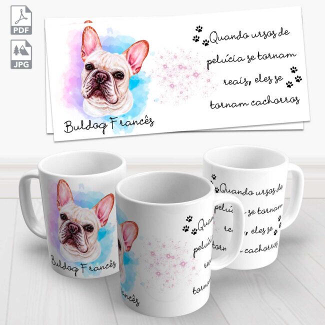 caneca pet buldogue frances