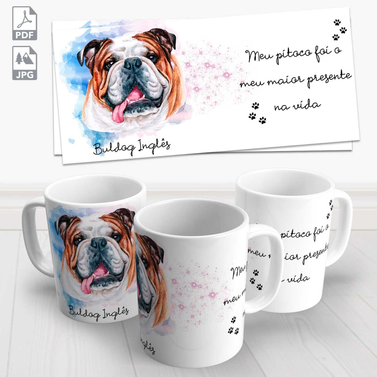 caneca pet buldogue ingles