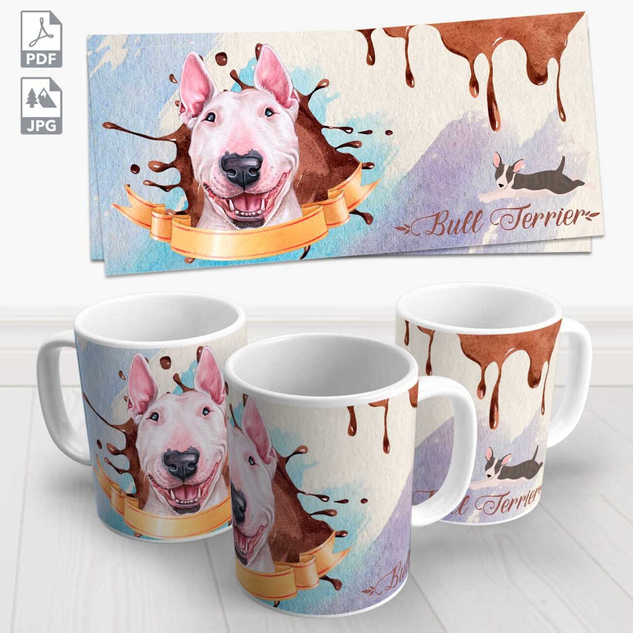 caneca pet bull terrier