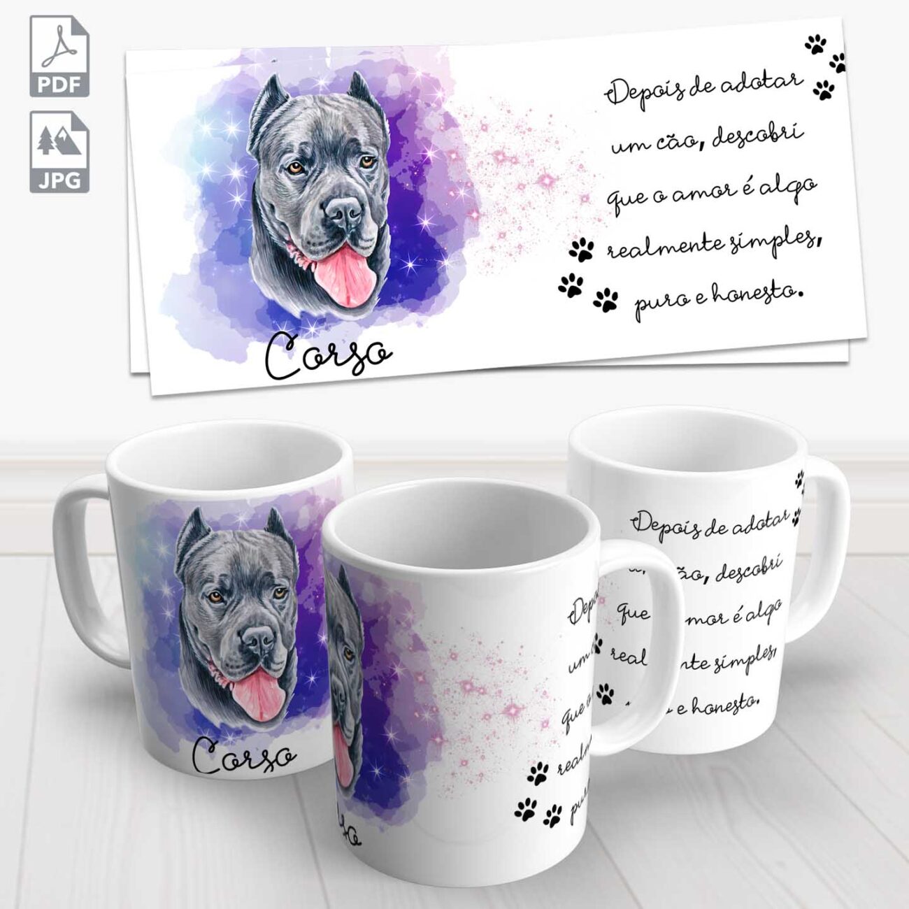 caneca pet cane corso