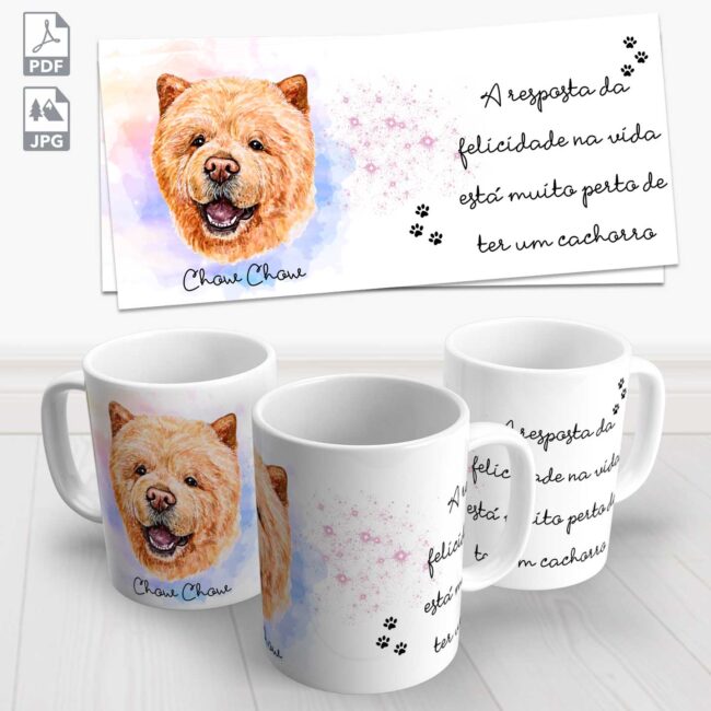 caneca pet chow chow