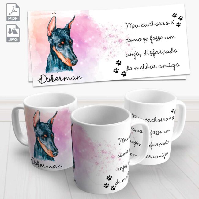 caneca pet doberman 1