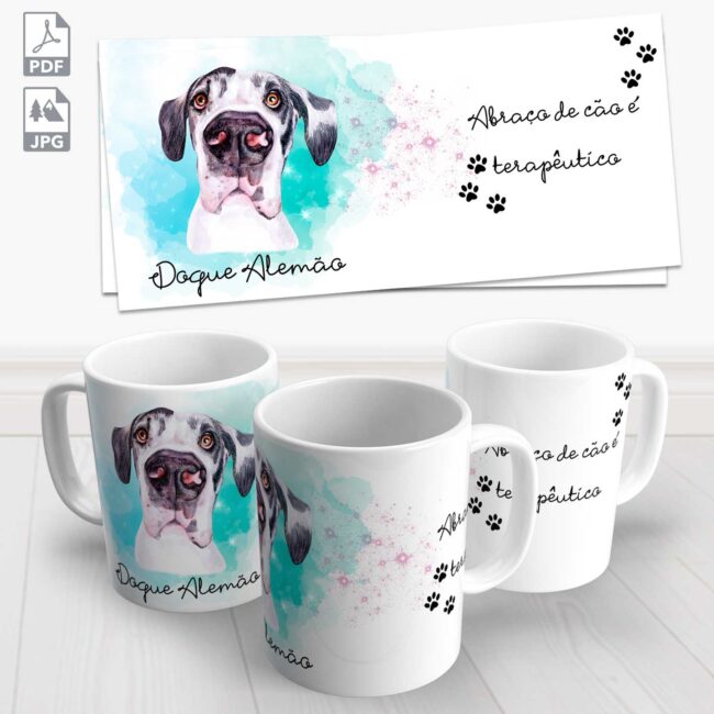 caneca pet dogue alemao 1