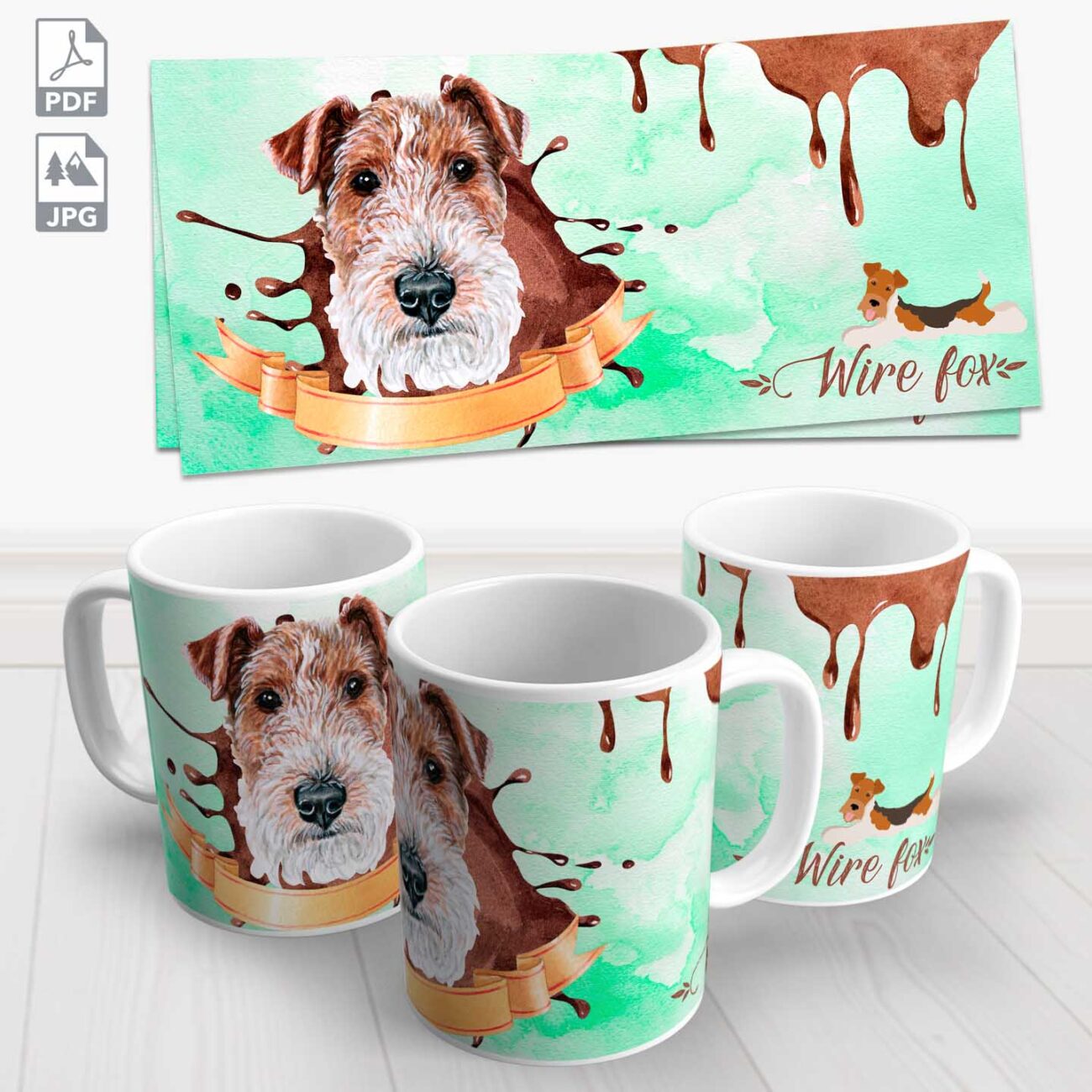 caneca pet fox terrier