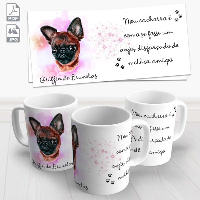 caneca pet griffon de bruxelas