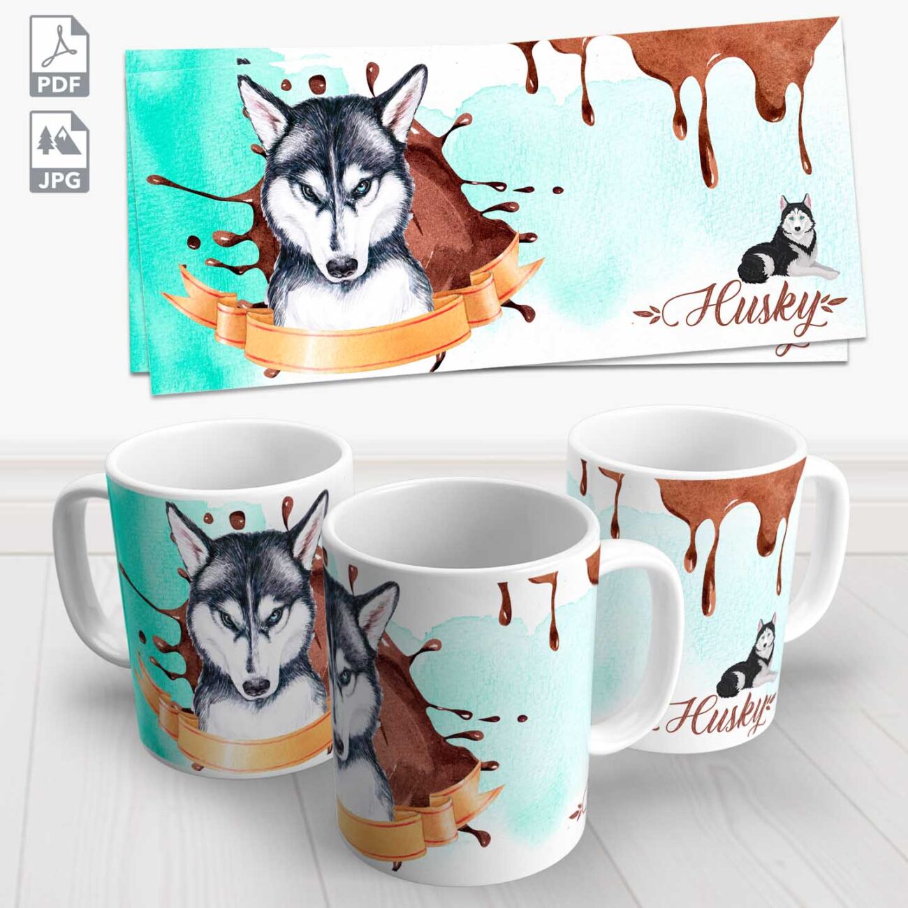 caneca pet husky siberiano