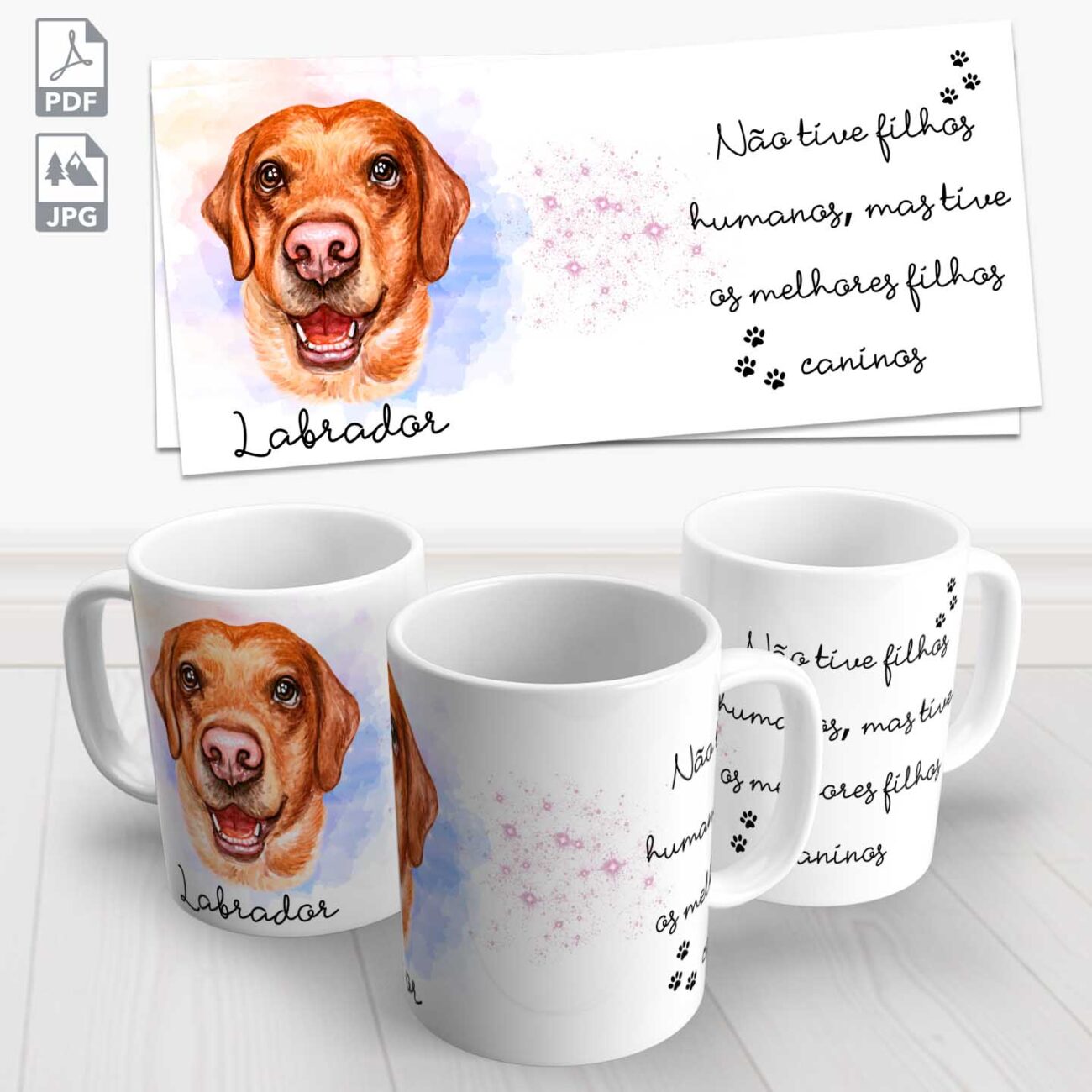 caneca pet labrador