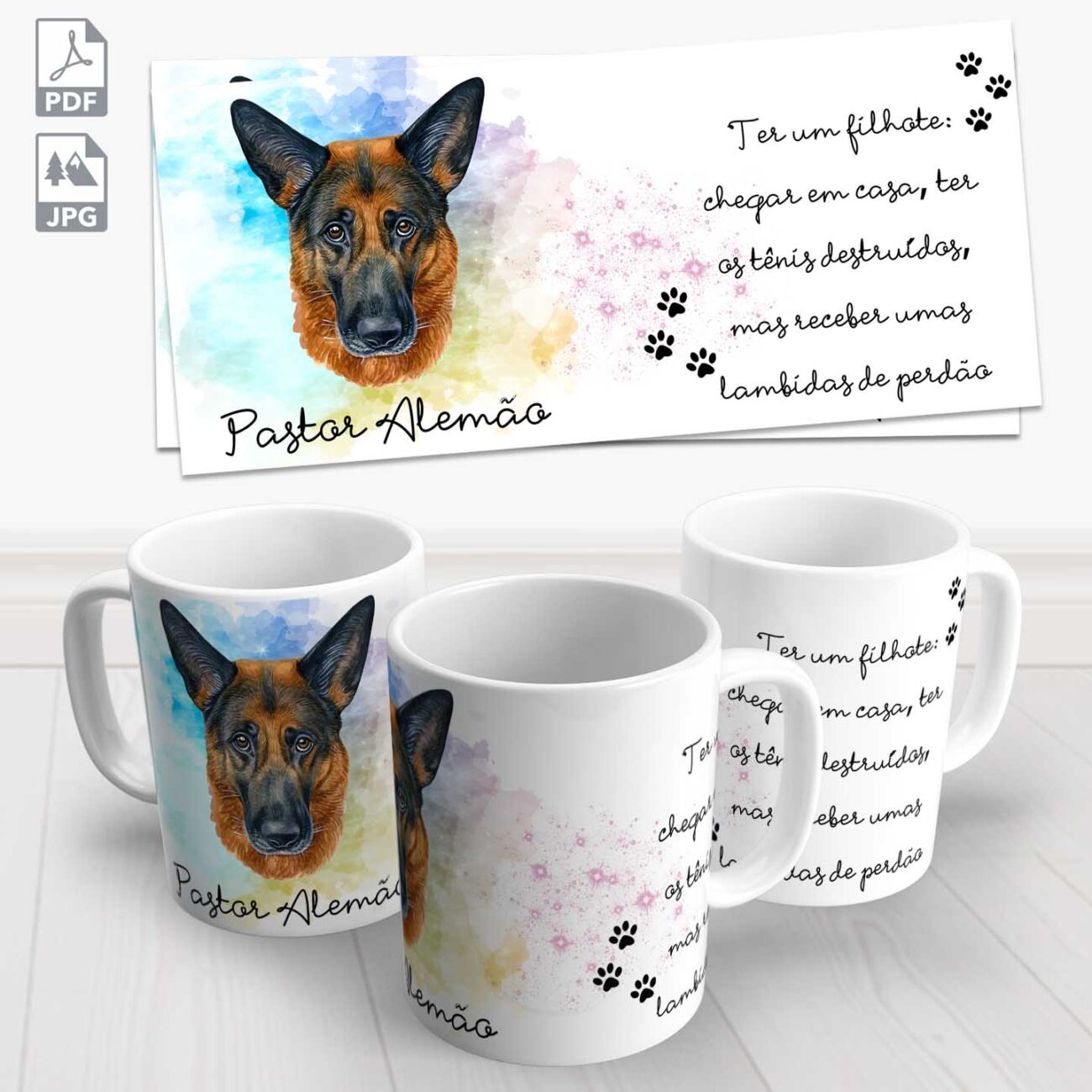 caneca pet pastor alemao 1