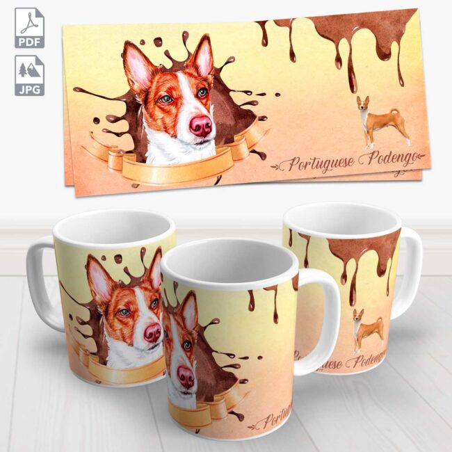 caneca pet podengo portugues