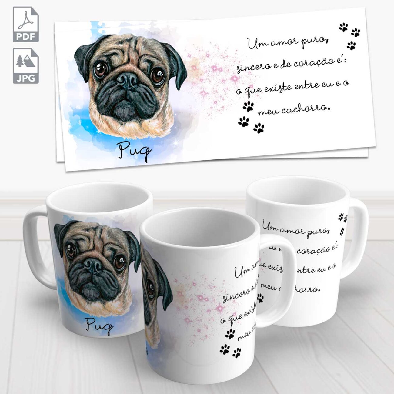 caneca pet pug 1