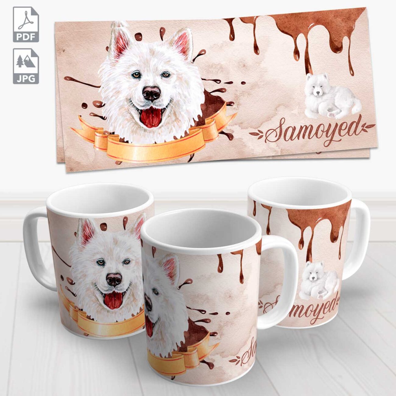 caneca pet samoieda