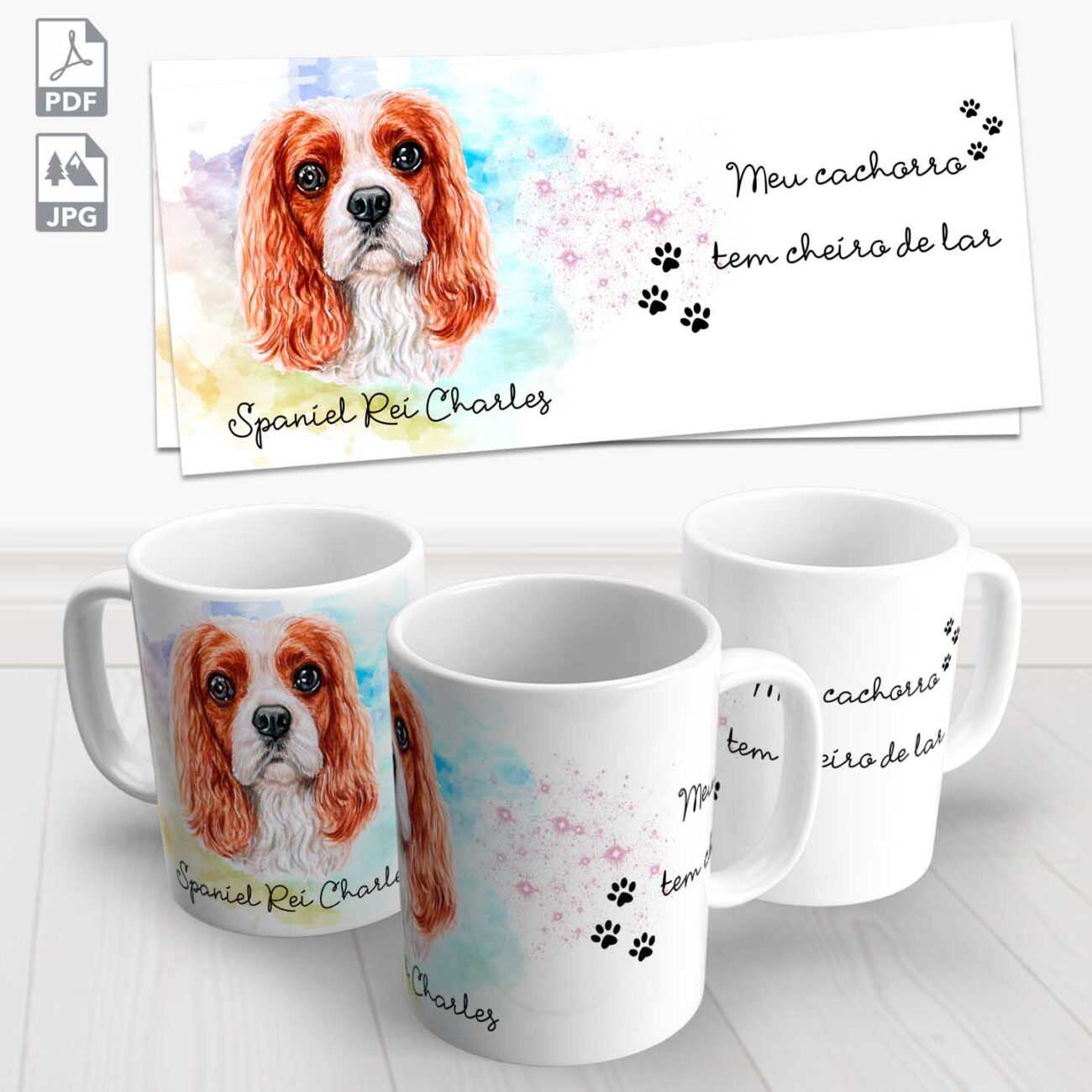 caneca pet spaniel rei charles