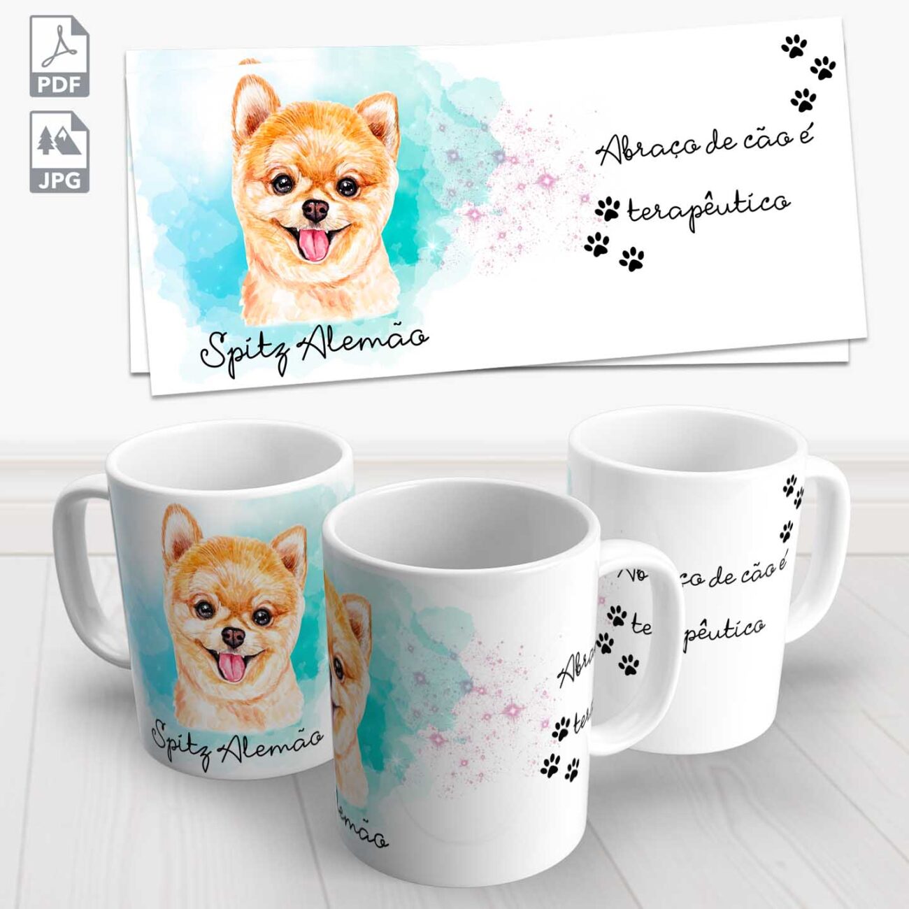 caneca pet spitz alemao