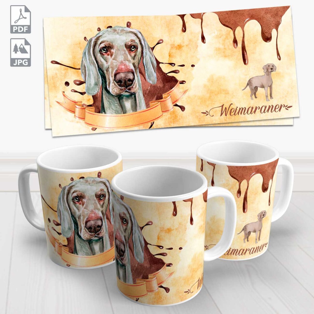 caneca pet weimaraner