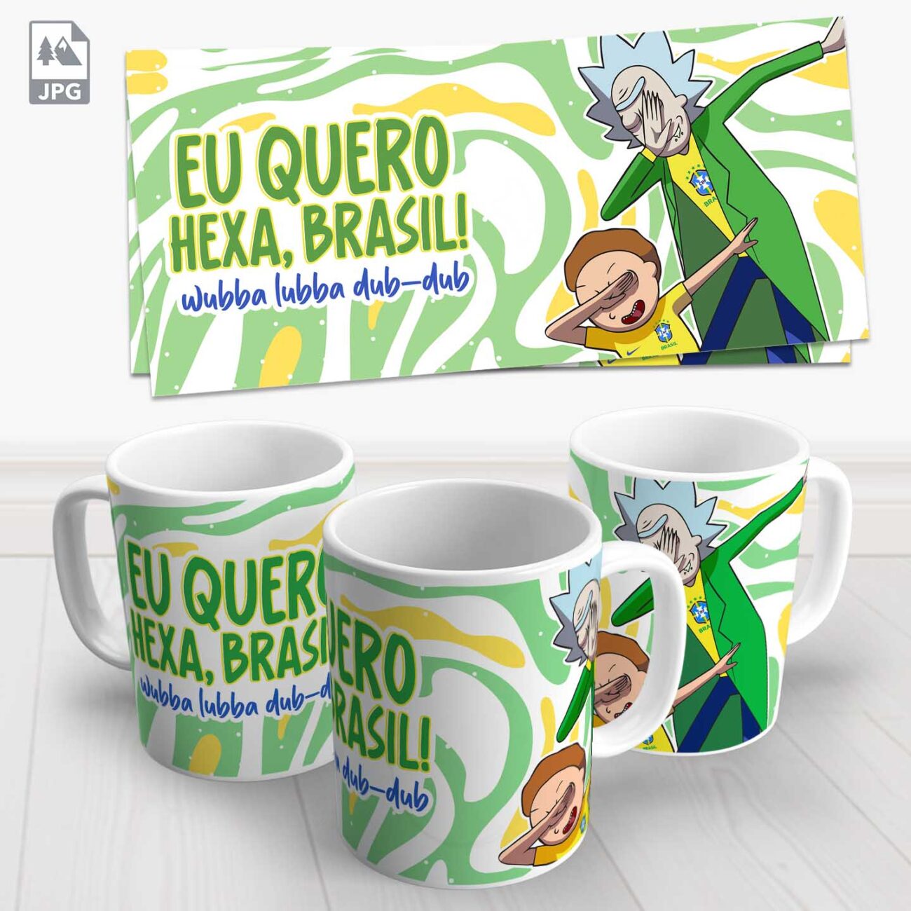 caneca rick brasil hexa