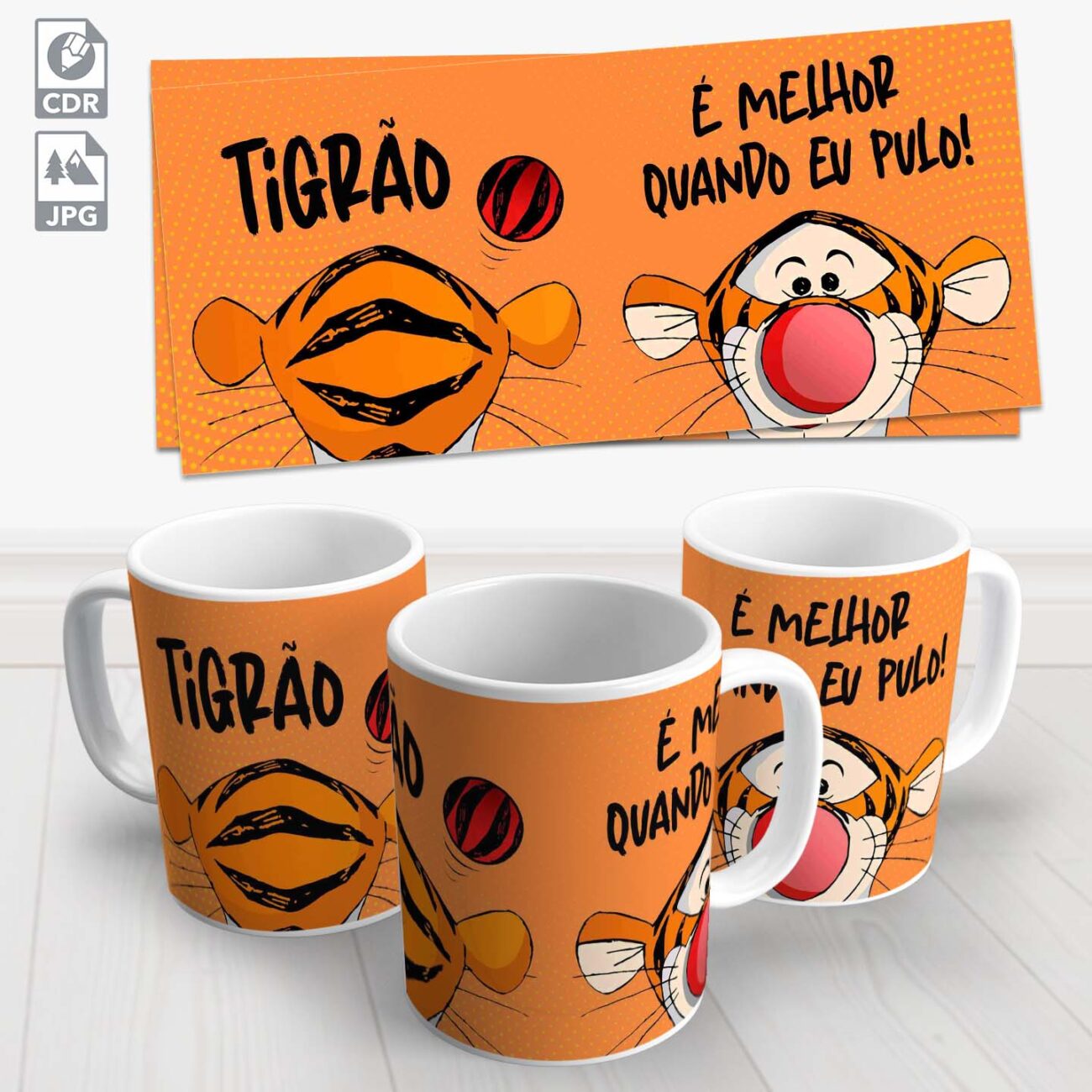 caneca tigrao ursinho pooh