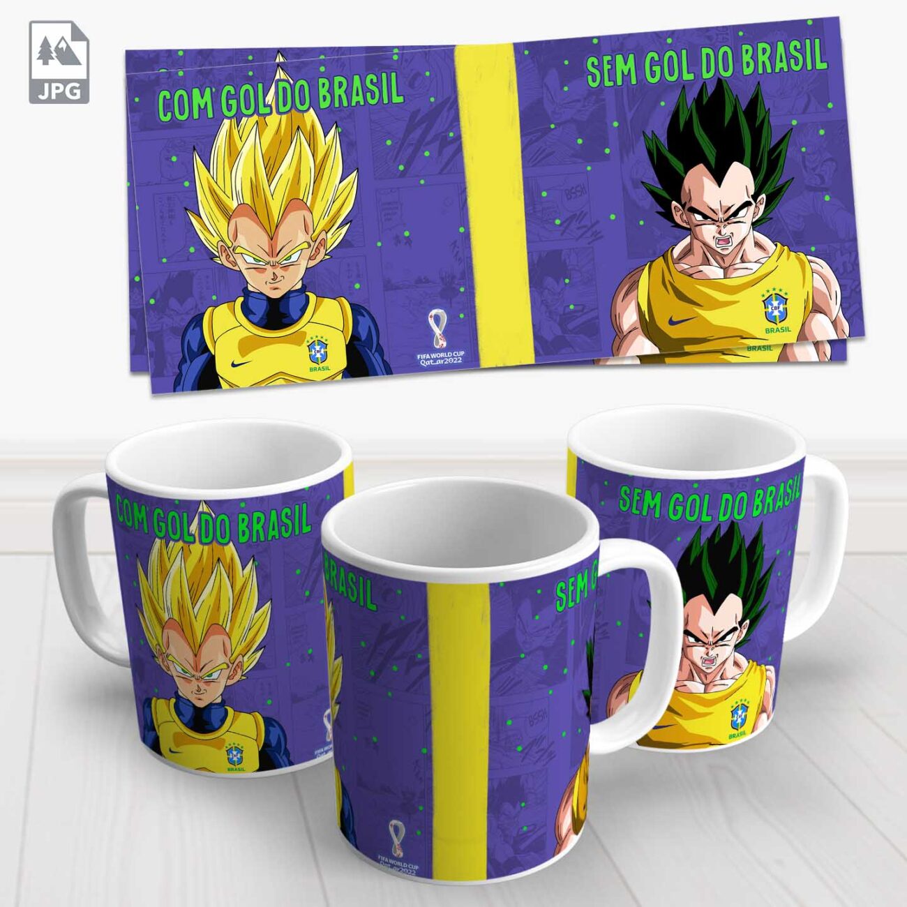 caneca vegeta dragon ball brasil copa