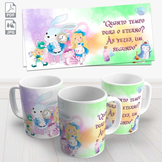 caneca alice no pais das maravilhas