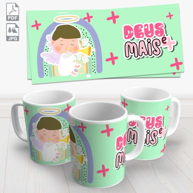 caneca anjinho deus no controle 7