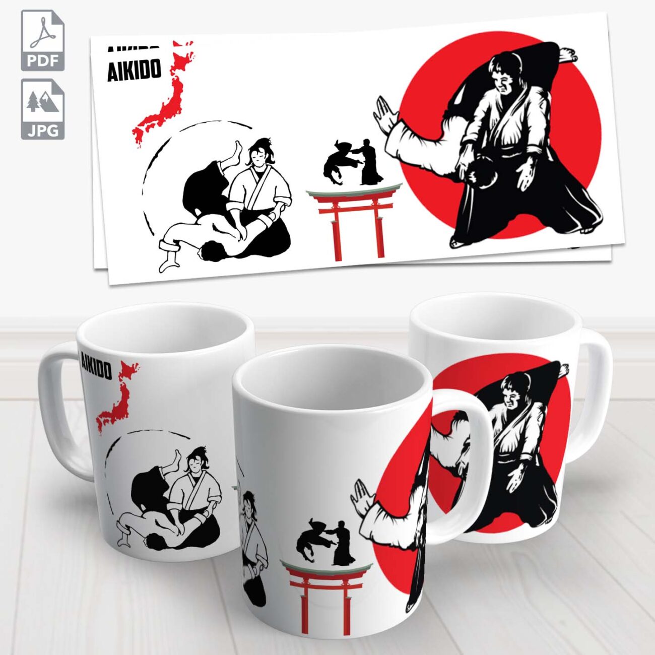 caneca artes marciais aikido