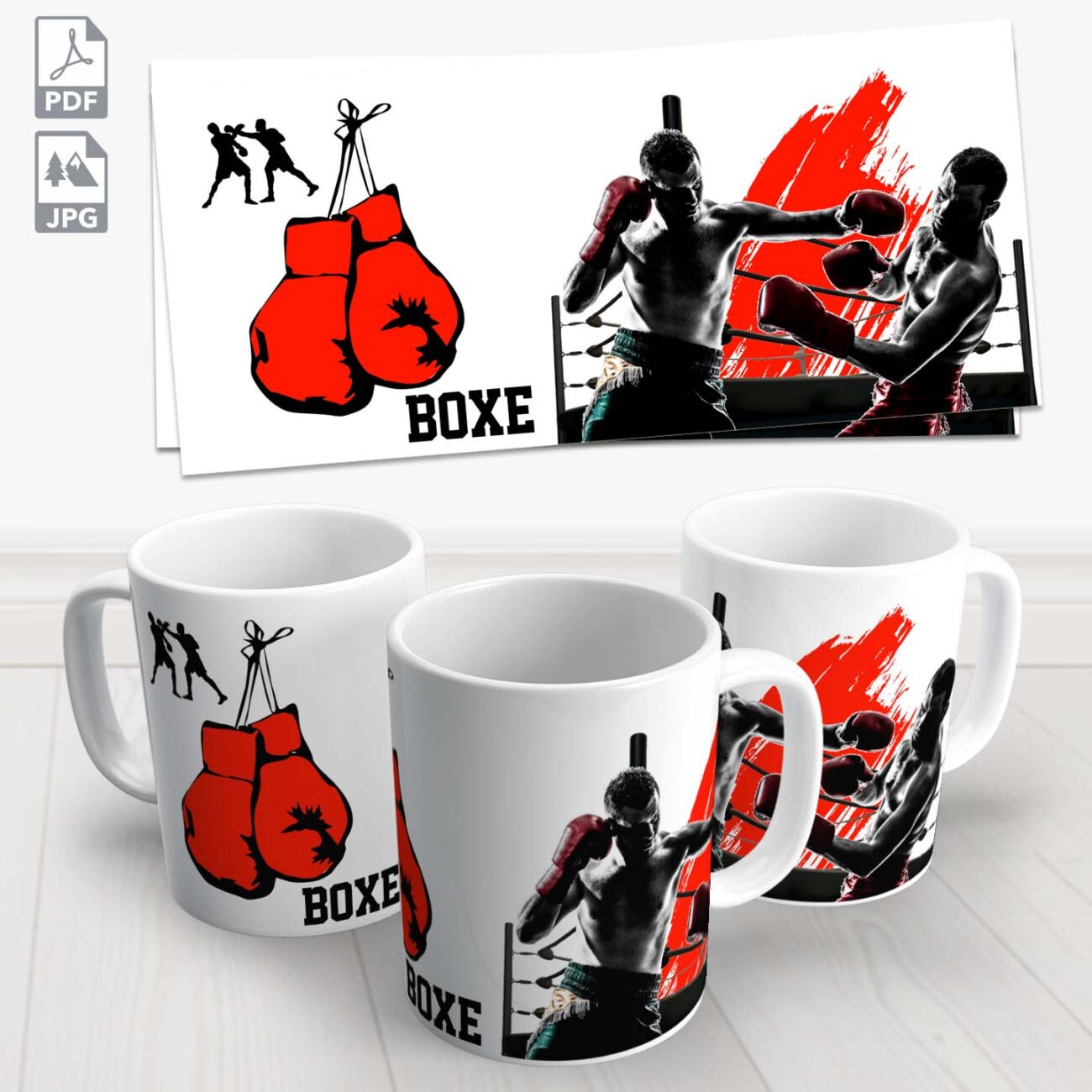 caneca artes marciais boxe