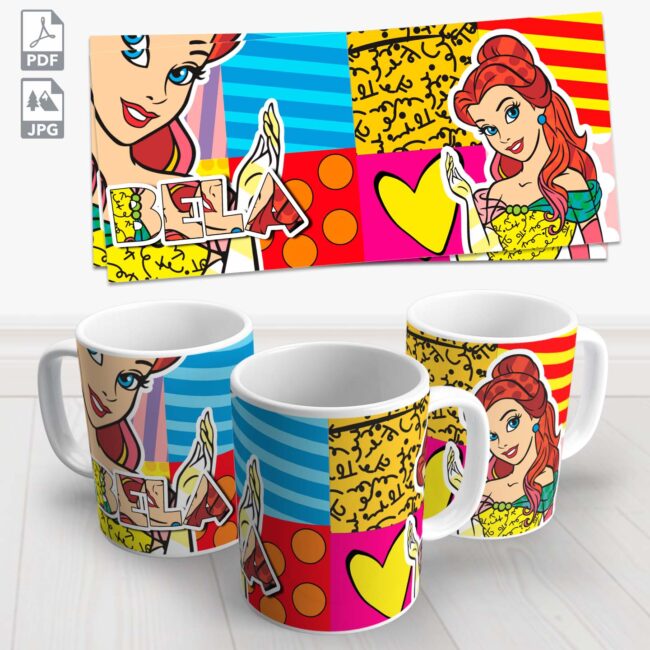 caneca bela colorida