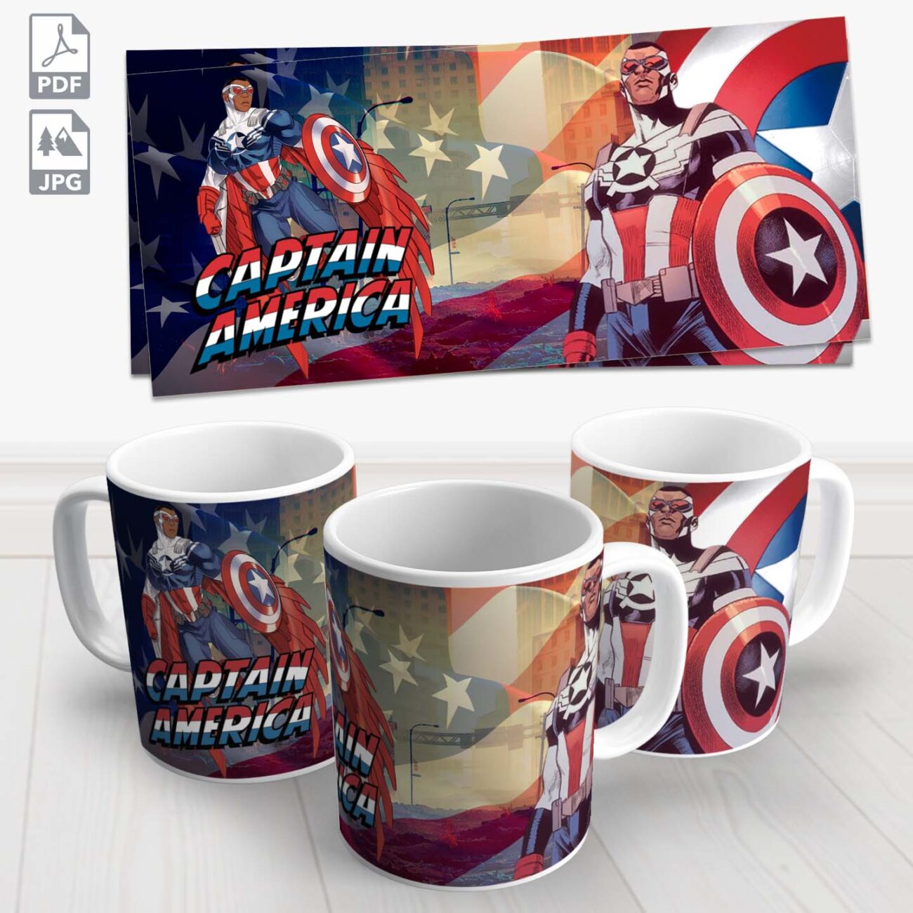 caneca black heroes capitao america