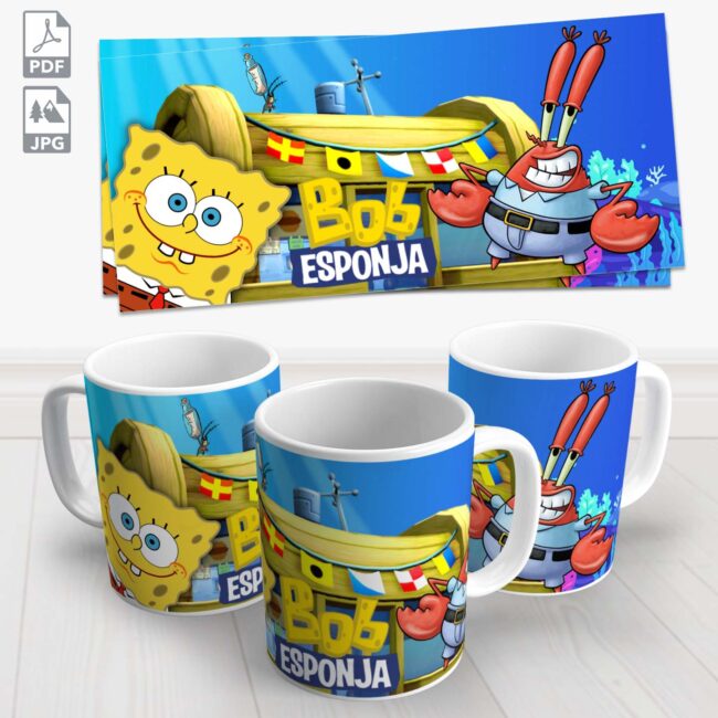 caneca bob esponja sirigueijo